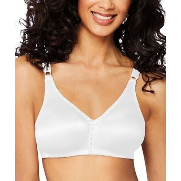 Women's‎ Bali Double Support Wireless Lace Up Front Bra DF3820 Size 36D White - Picture 1 of 5